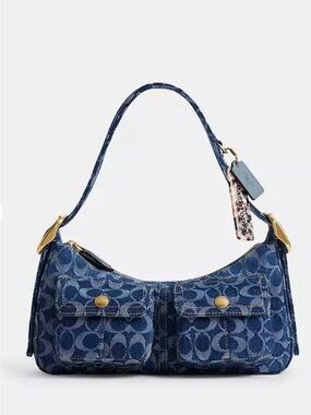 Brand New Coachtopia Signature Denim Shoulder Bag